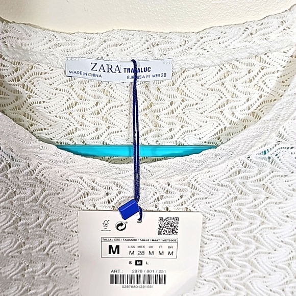 Zara Trafaluc Long Sleeved Cropped Top - Picture 4 of 7